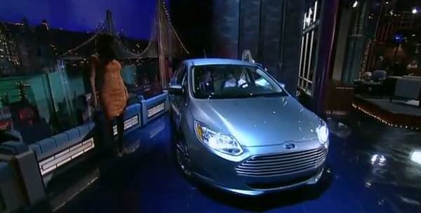 Ford Focus Electric 2012 на сцената на The Late Show