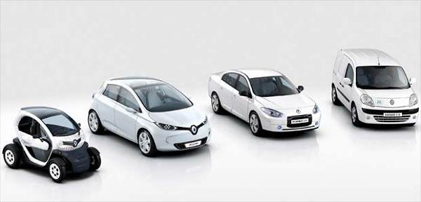 Renault стартира с гама от четири електромобила през 2011/2012 г.