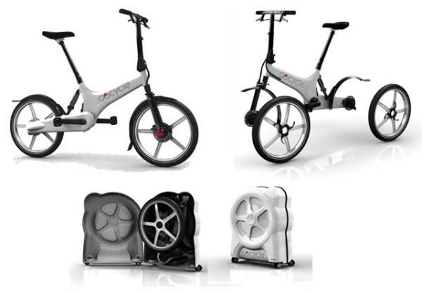 Gocycle се разглобява и помества в твърд куфар, позволяващ лесно транспортиране и съхранение