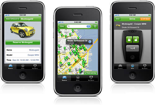 Zipcar вече има работещи апликации за iPhone