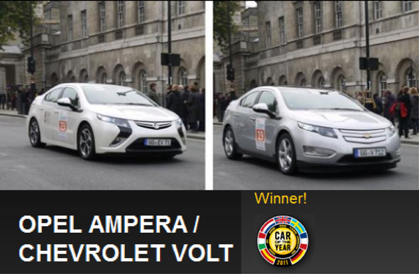 Opel Ampera и Chevrolet Volt Автомобил на годината 2012