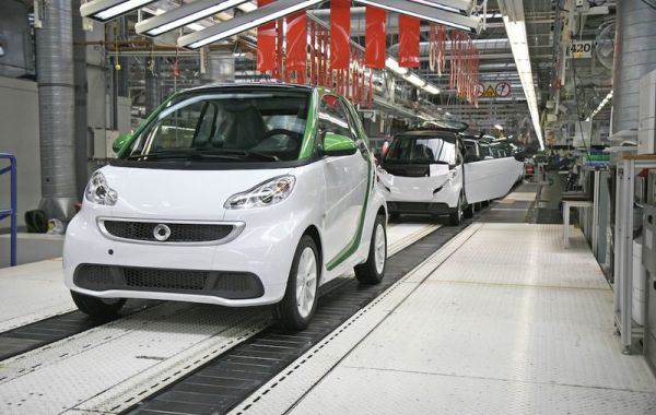 proizvodstvo smart fortwo electric