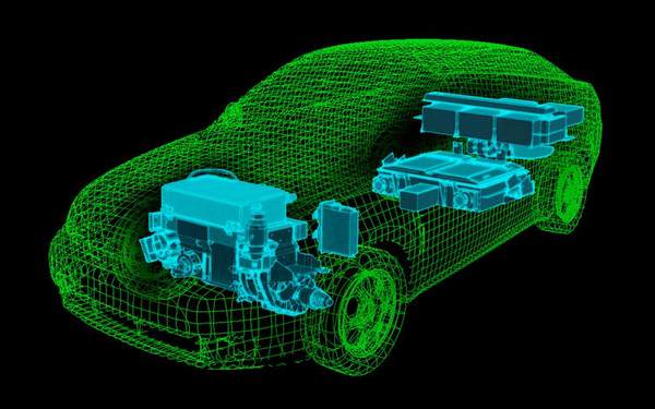 Схема на разположение мотор/батерии на електрически Ford