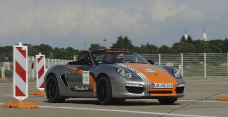 Електрическото Porsche Boxster E на Michelin Challenge Bibendum 2011