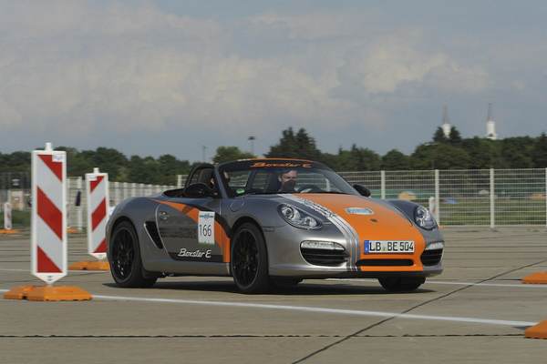 Електрическото Porsche Boxster E на Michelin Challenge Bibendum 2011