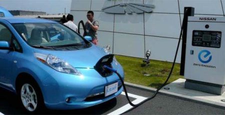 Nissan LEAF зареждане на от 'извора'