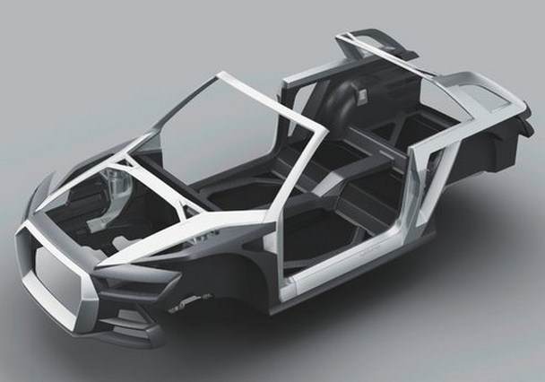 multimaterial space frame - audi crosslane cope PHEV