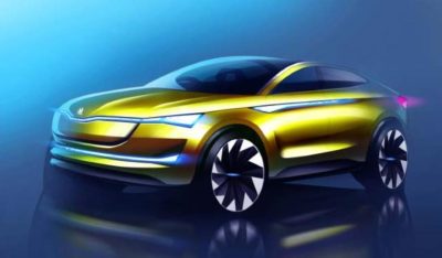 Концепцията на SKODA VISION Е, която ще бъде представена на изложението във Франкфурт