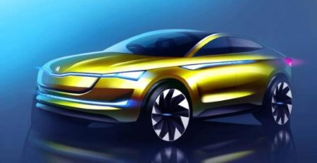 Концепцията на SKODA VISION Е, която ще бъде представена на изложението във Франкфурт