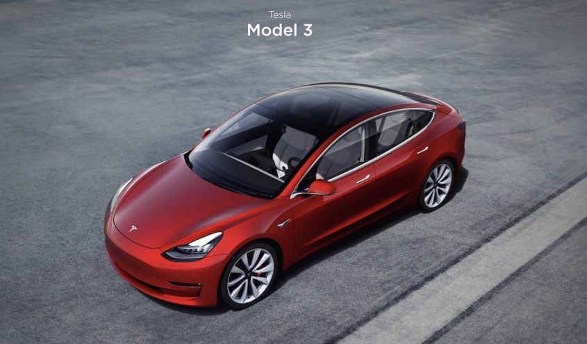 red-tesla-model-3